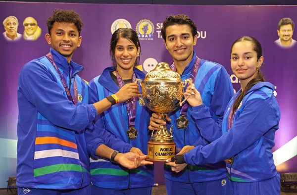 India defeats Egypt to enter the finals of SDAT Squash World Cup 2025