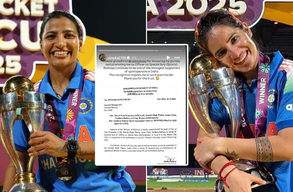 Sneh Rana, Renuka Singh, and Pratika Rawal promoted to Officer on Special Duty (Sports)