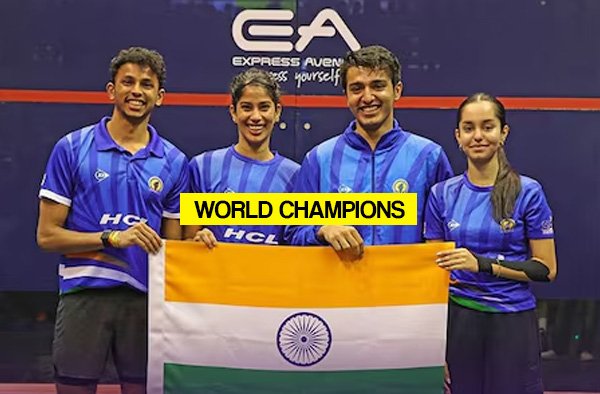 Joshna Chinappa, Abhay Singh and Anahat Singh help India seal maiden Squash World Cup Champions Title