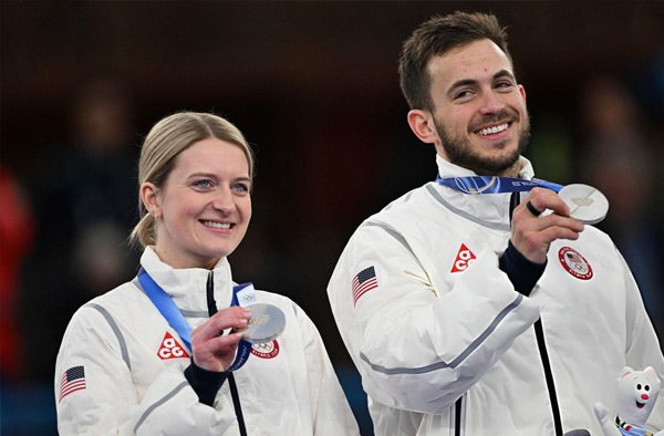 Cory Thiesse and Korey Dropkin Make History as U.S. Claims First Mixed Doubles Curling Medal
