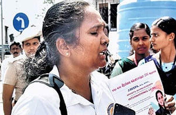 Paralympian J Deepa Protests Outside Secretariat Over a 16-Year-Old Govt Job Promise