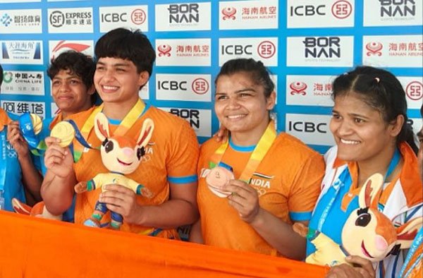 Priya Malik, Pushpa Yadav Win Gold as India Finish With Six Medals at Asian Beach Games 2026. PC: Indian Olympic Association