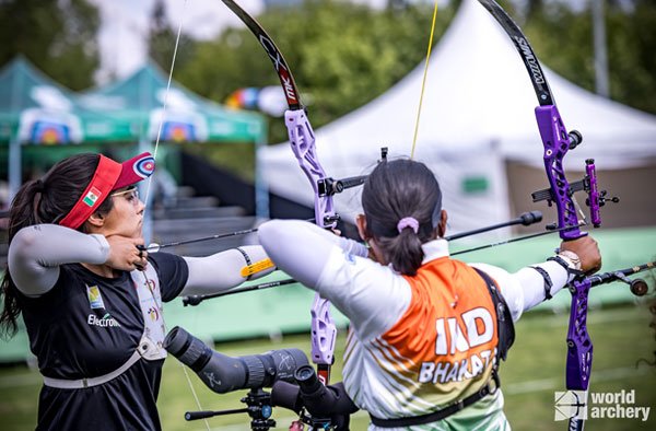 India Women's Recurve Team Stuns South Korea 5-1 to Reach Archery World Cup Final. PC: World Archery