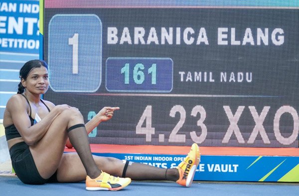 Baranica Elangovan Breaks Her Own National Pole Vault Record With 4.23m in Bhubaneswar