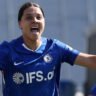 Sam Kerr Becomes Chelsea's All-Time Leading WSL Scorer With 64th Goal Against Leicester